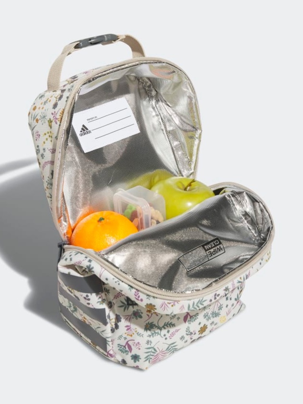 ADIDAS Santiago 2 Lunch Bag Floral Print Insulated Lunch Tote School Work